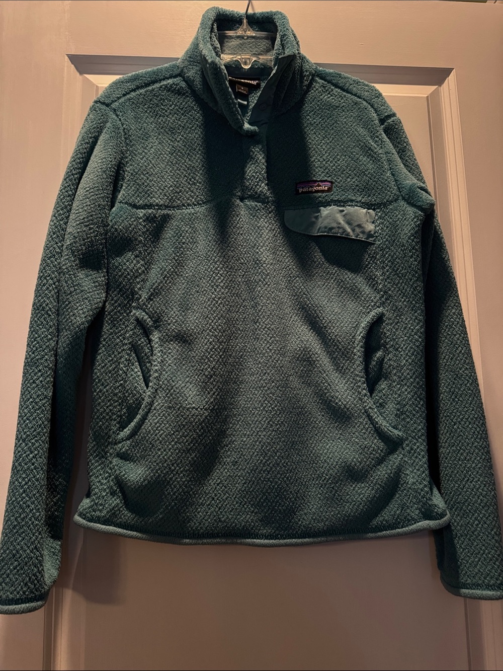 Patagonia Teal Buttoned UpFleece Jacket